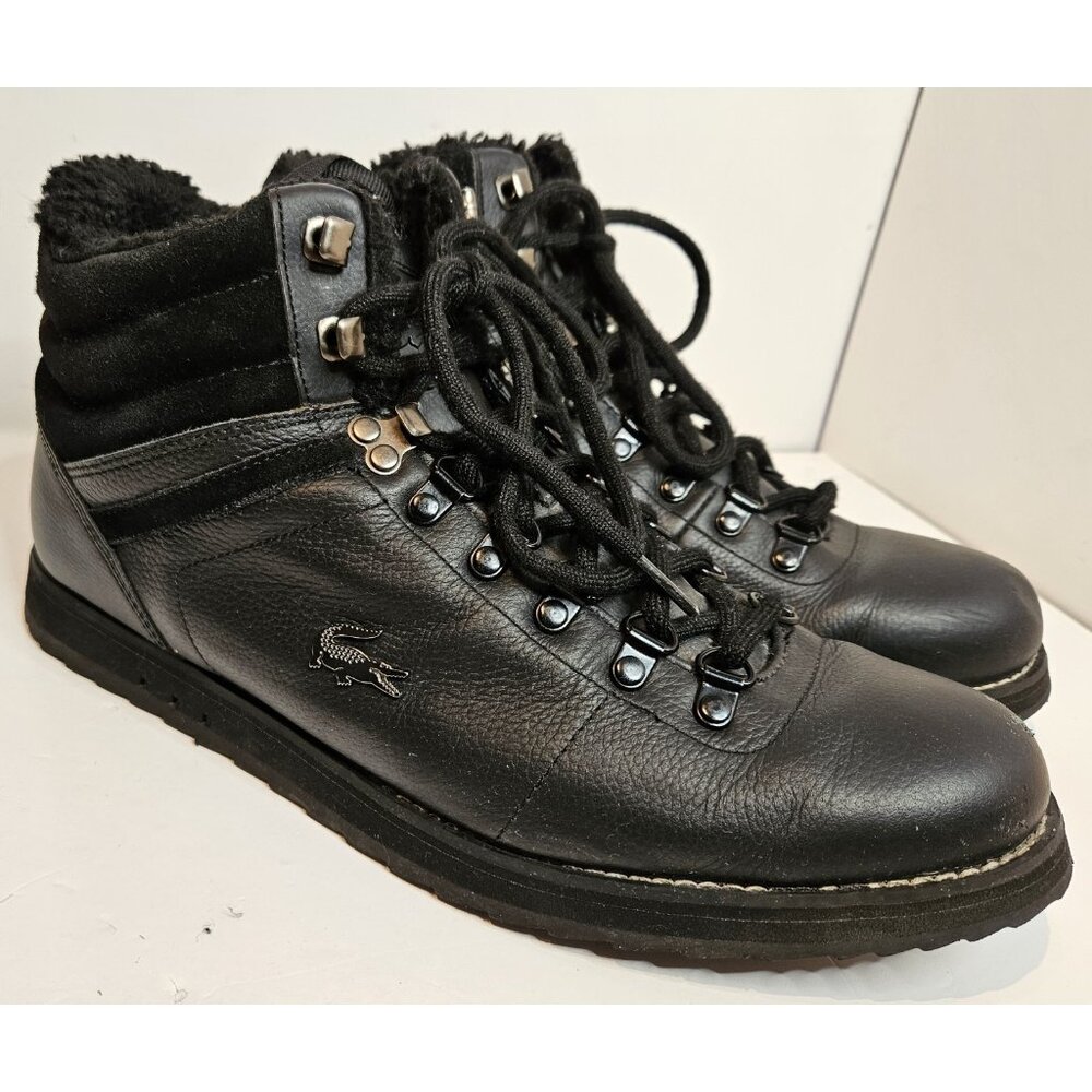LACOSTE JARMUND PUT SNEAKERS MENS SHOES LEATHER BLACK BOOTS SIZE 11
